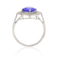 Anillo de Plata con Tanzanita AAA y Topacio Blanco