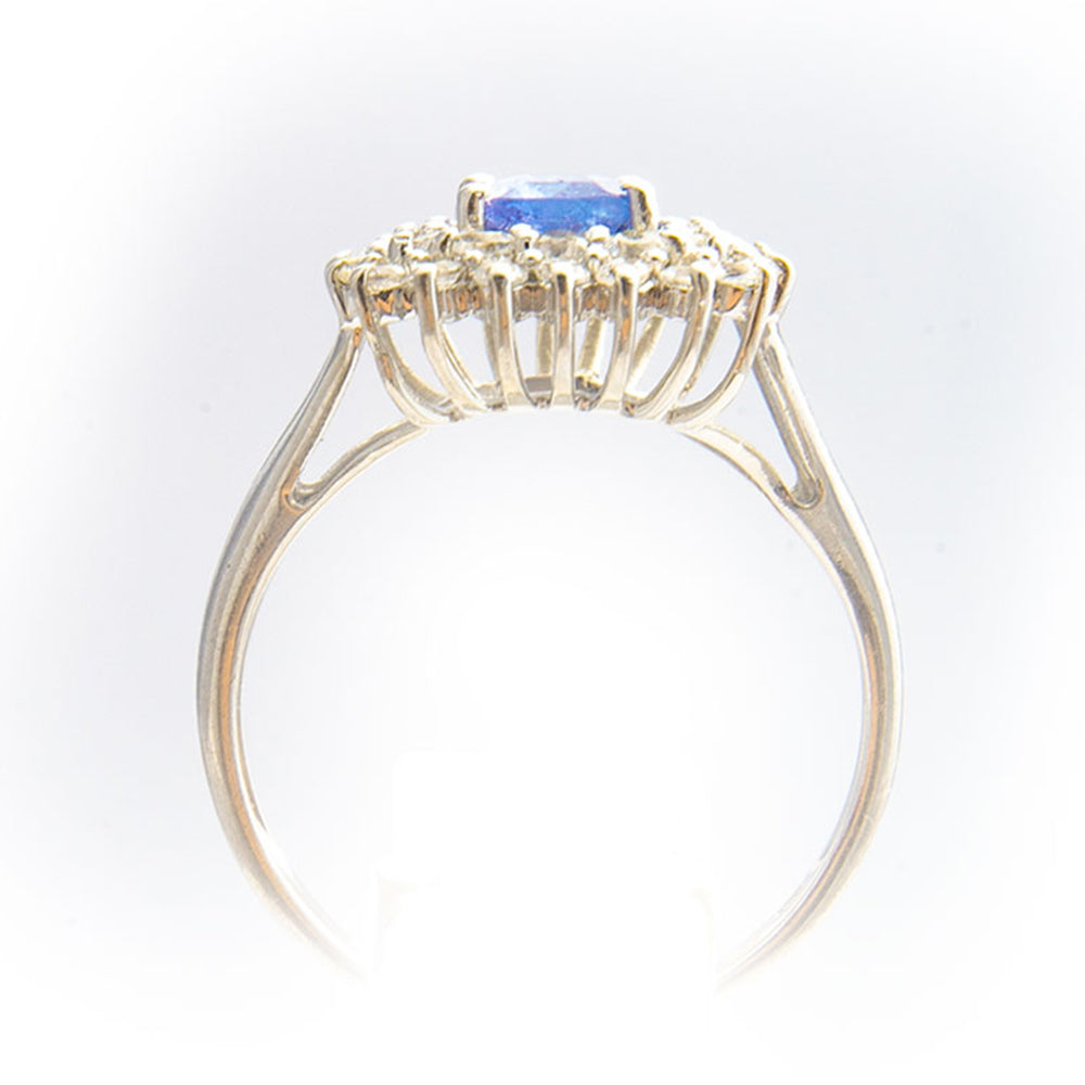 Anillo de Plata con Tanzanita AAA