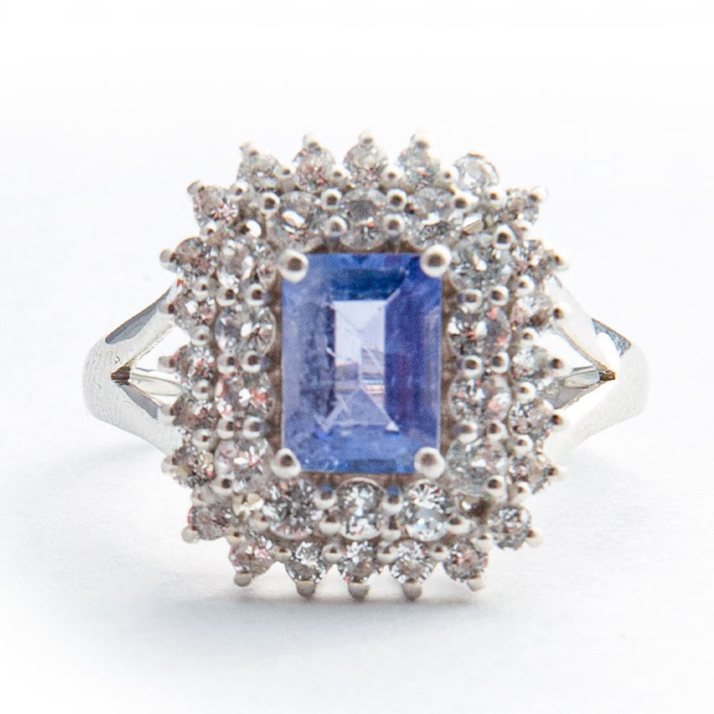 Anillo de Plata con Tanzanita AAA 1 