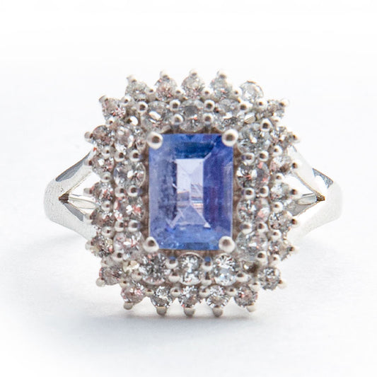 Anillo de Plata con Tanzanita AAA
