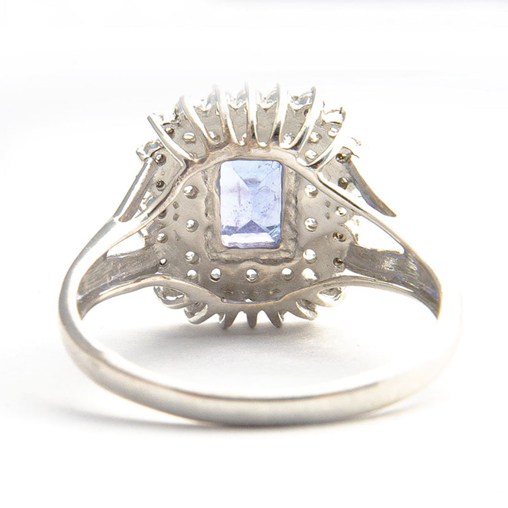 Anillo de Plata con Tanzanita AAA 4 