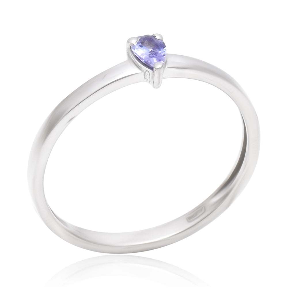 Anillo de Plata con Tanzanita AAA 2 