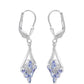 Pendientes de Plata con Tanzanita AAA y Topacio Blanco