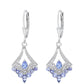 Pendientes de Plata con Tanzanita AAA y Topacio Blanco