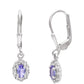 Pendientes de Plata con Tanzanita AAA y Topacio Blanco