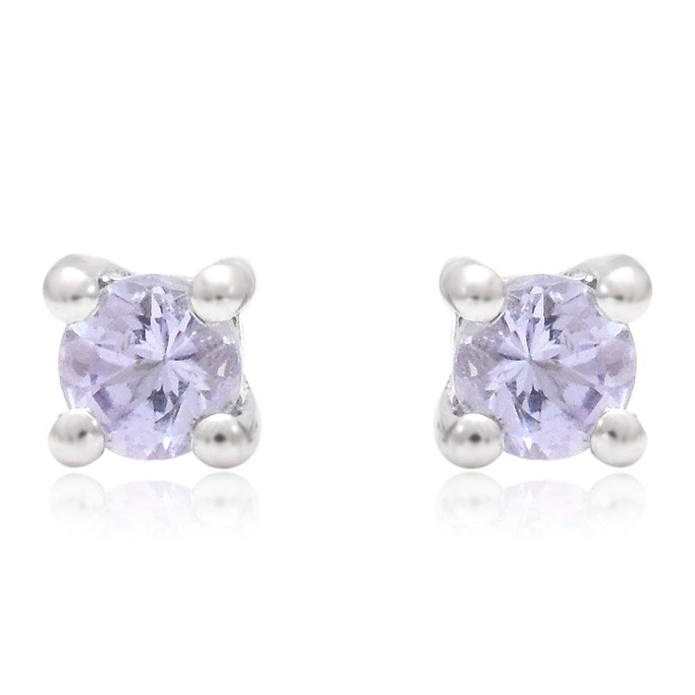 Pendientes de Plata con Tanzanita AAA 1 