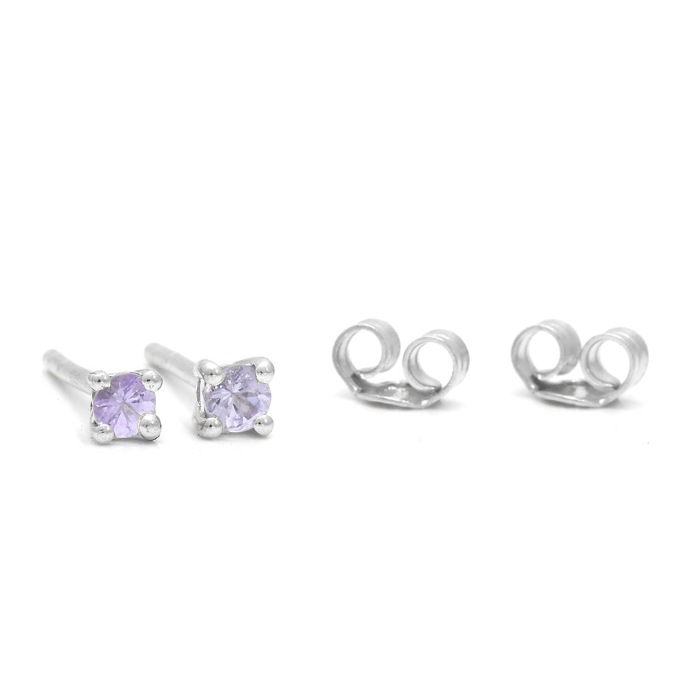 Pendientes de Plata con Tanzanita AAA 3 