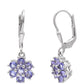 Pendientes de Plata con Tanzanita AAA