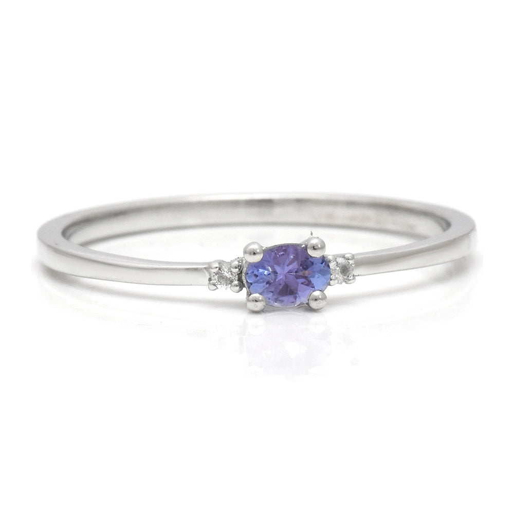 Anillo de Plata con Tanzanita AAA 2 