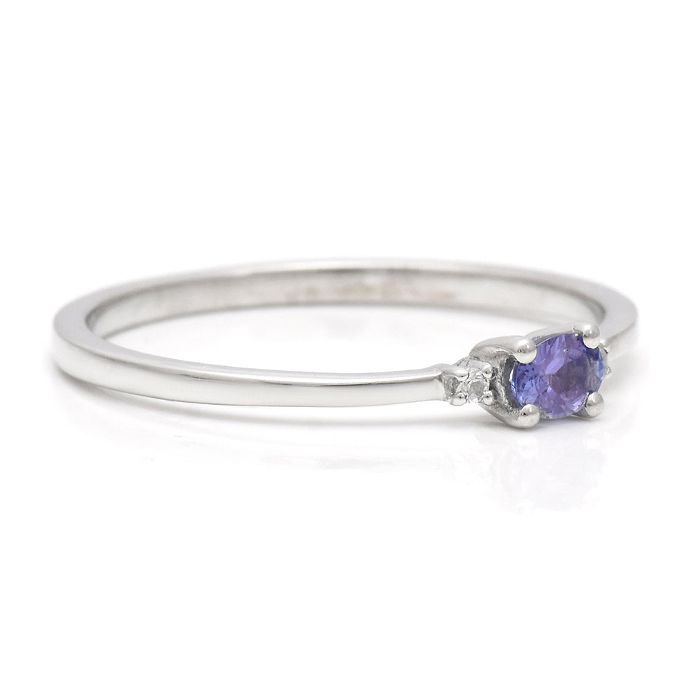 Anillo de Plata con Tanzanita AAA 3 