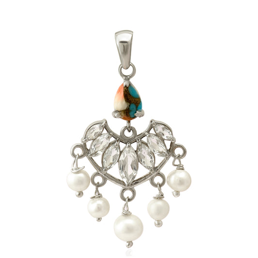 Colgante de Plata con Turquesa Ostra