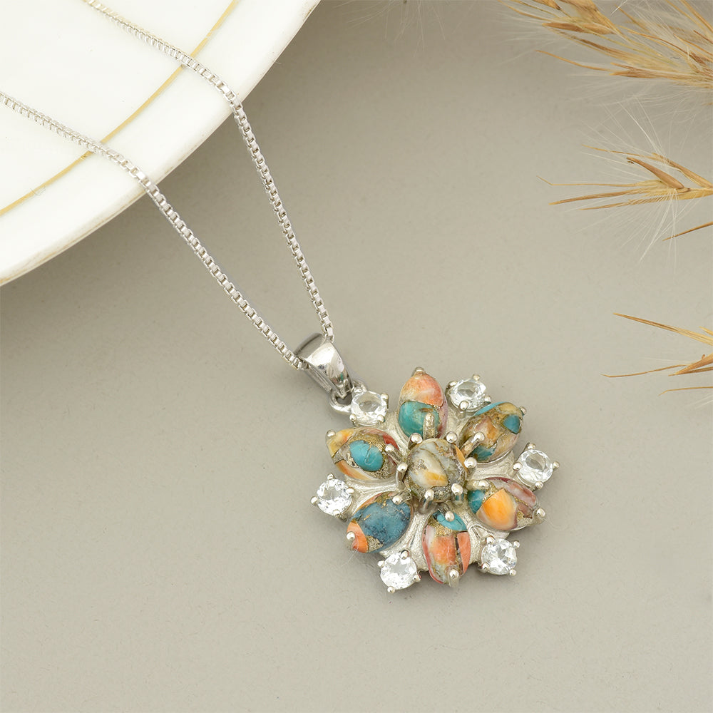 Colgante de Plata con Turquesa Ostra