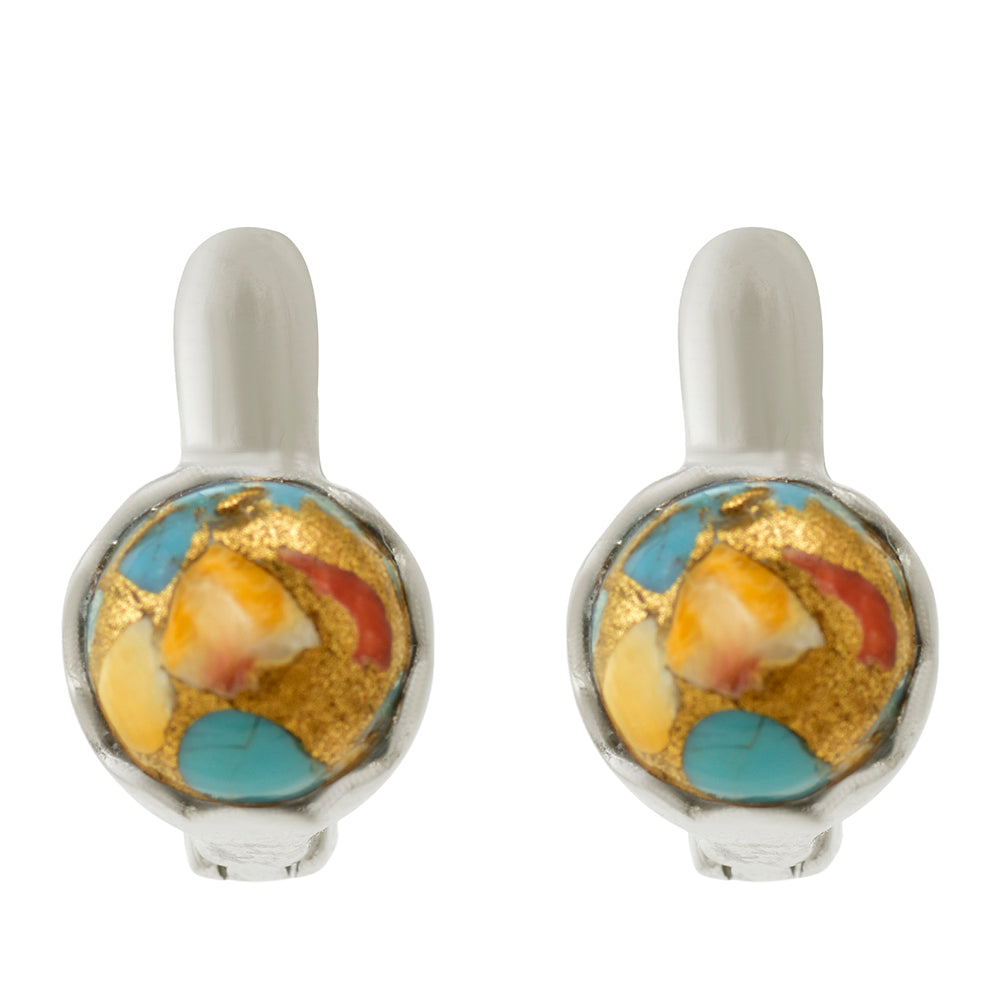 Pendientes de Plata con Turquesa Ostra 2 