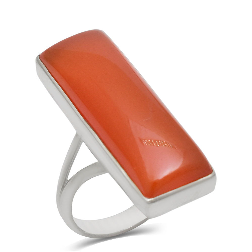 Anillo de Plata con Ágata Roja 2 