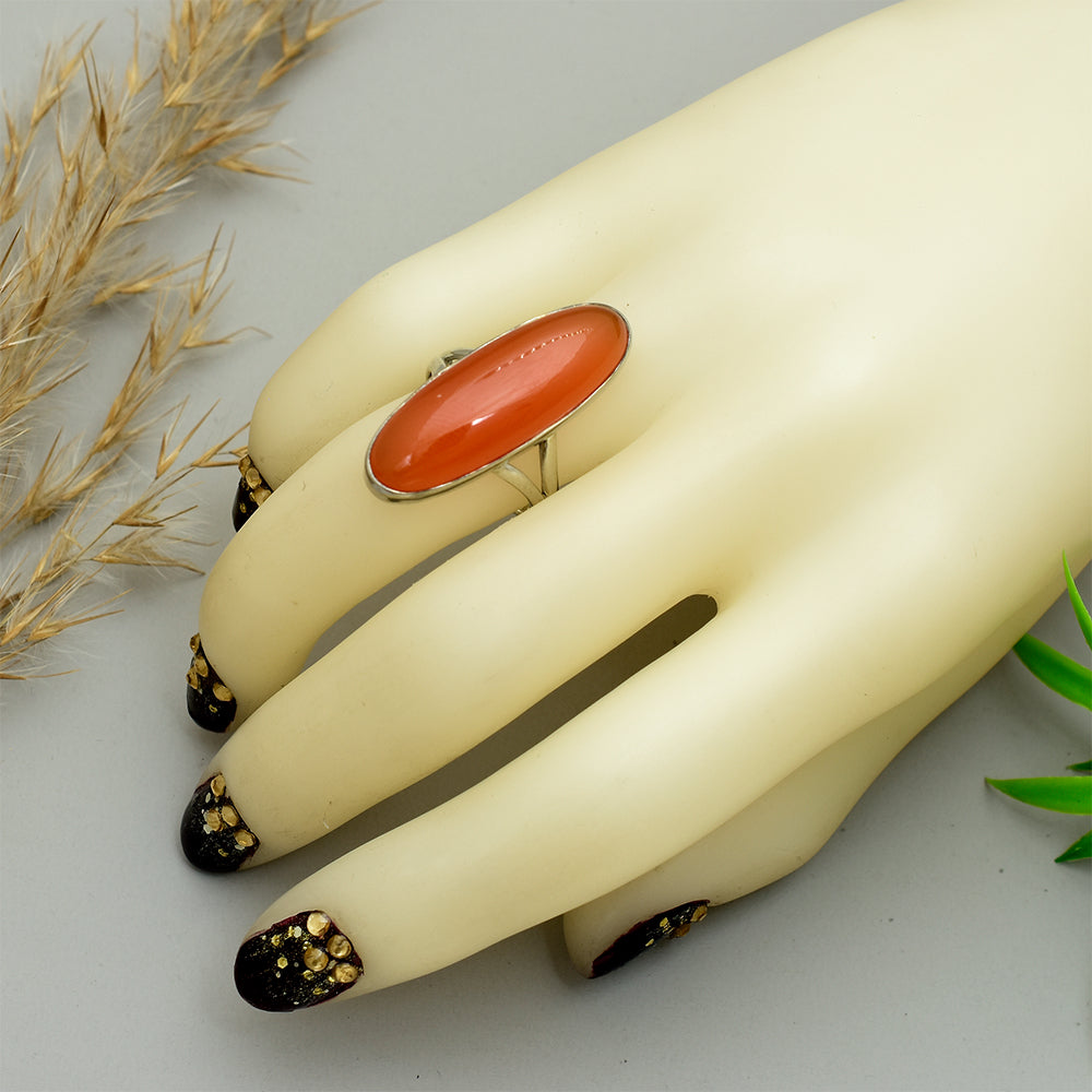 Anillo de Plata con Ágata Roja 4 
