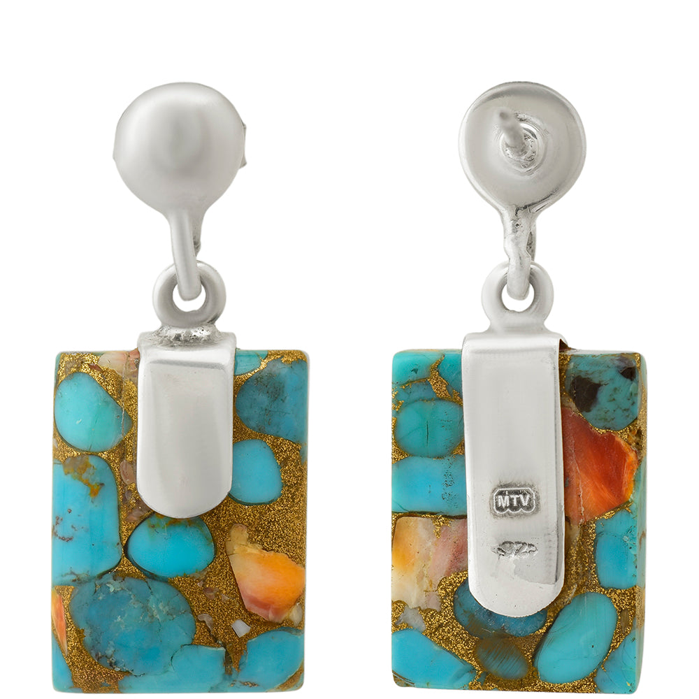 Pendientes de Plata con Turquesa Ostra 3 