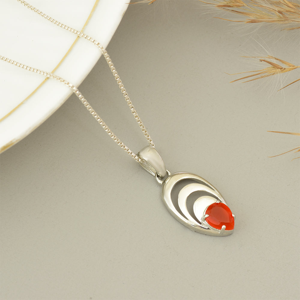 Colgante de Plata con Ágata Roja 4 