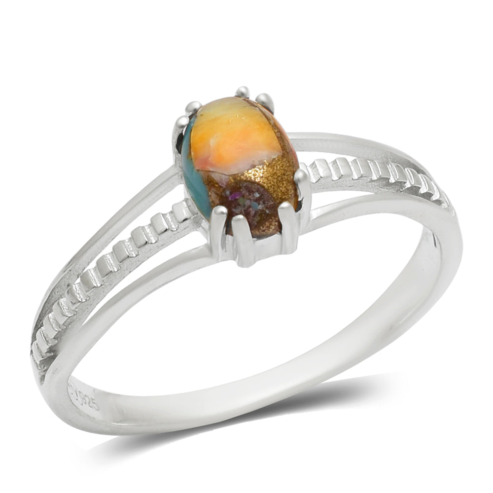 Anillo de Plata con Turquesa Ostra 2 