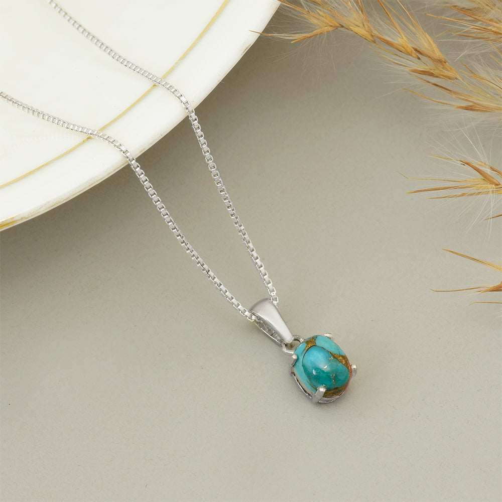 Colgante de Plata con Turquesa Ostra 4 