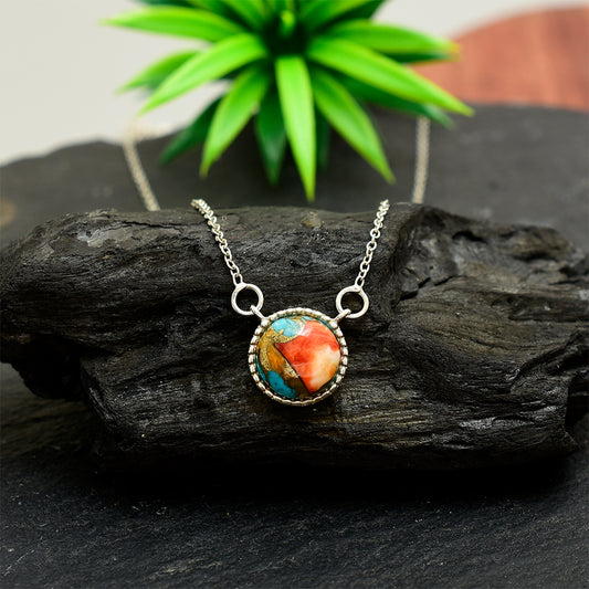 Collar de Plata con Turquesa Ostra