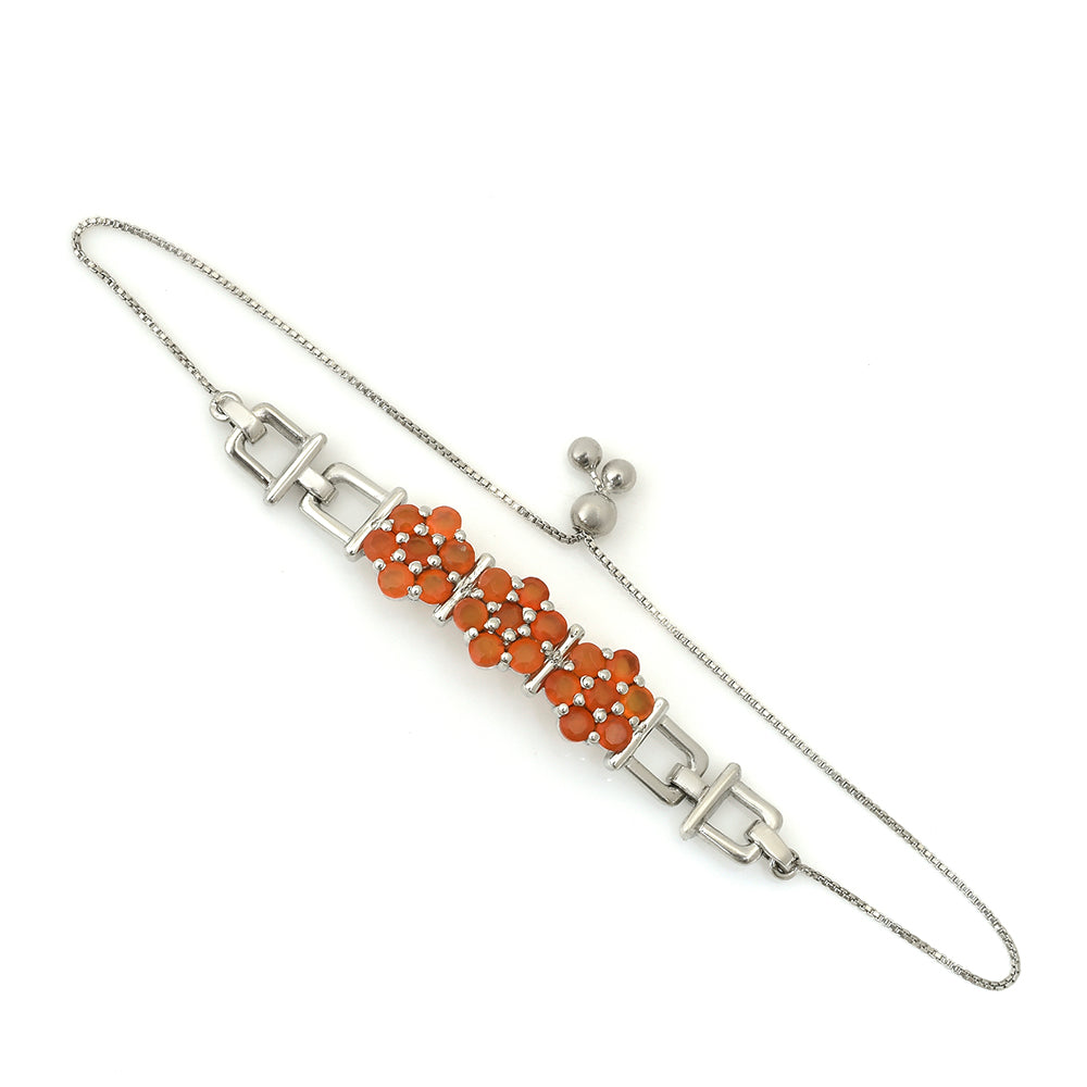 Pulsera de Plata con Ágata Roja