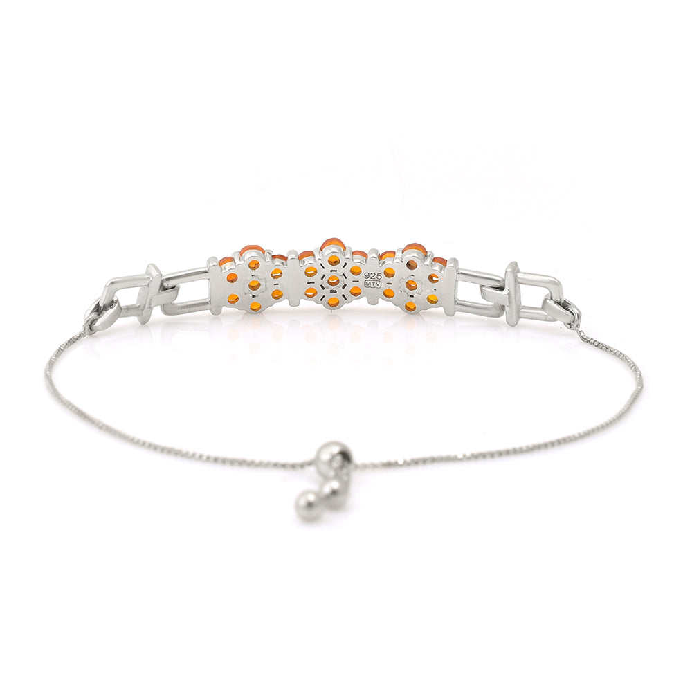 Pulsera de Plata con Ágata Roja