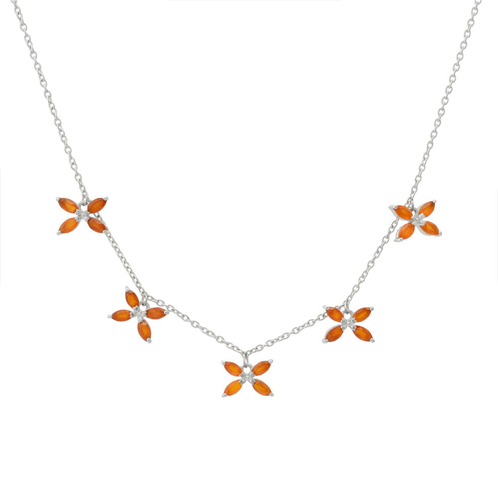 Collar de Plata con Ágata Roja