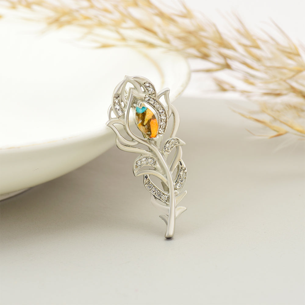Broche de Plata con Turquesa Ostra 1 