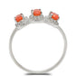 Anillo de Plata con Ágata Roja y Topacio Blanco