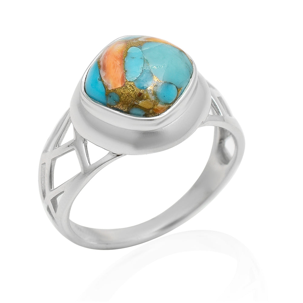 Anillo de Plata con Turquesa Ostra 2 
