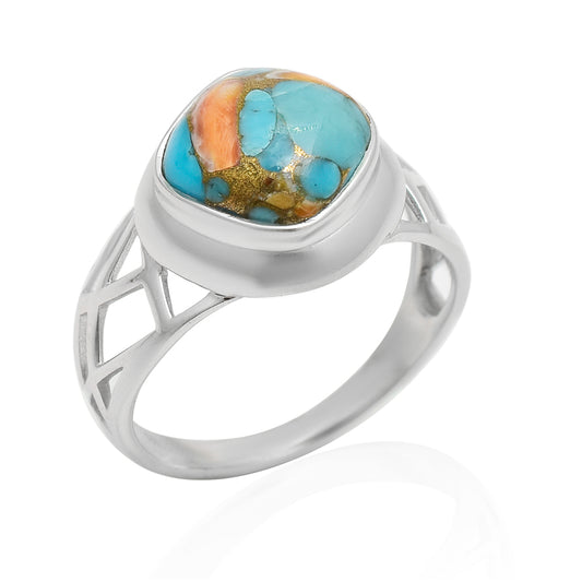 Anillo de Plata con Turquesa Ostra
