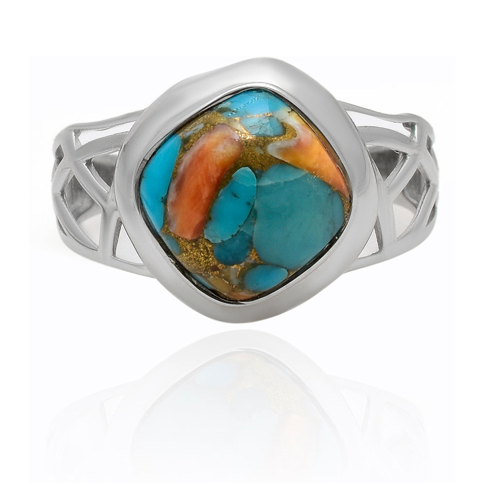 Anillo de Plata con Turquesa Ostra