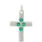 Cruz Colgante de Plata con Ágata Verde