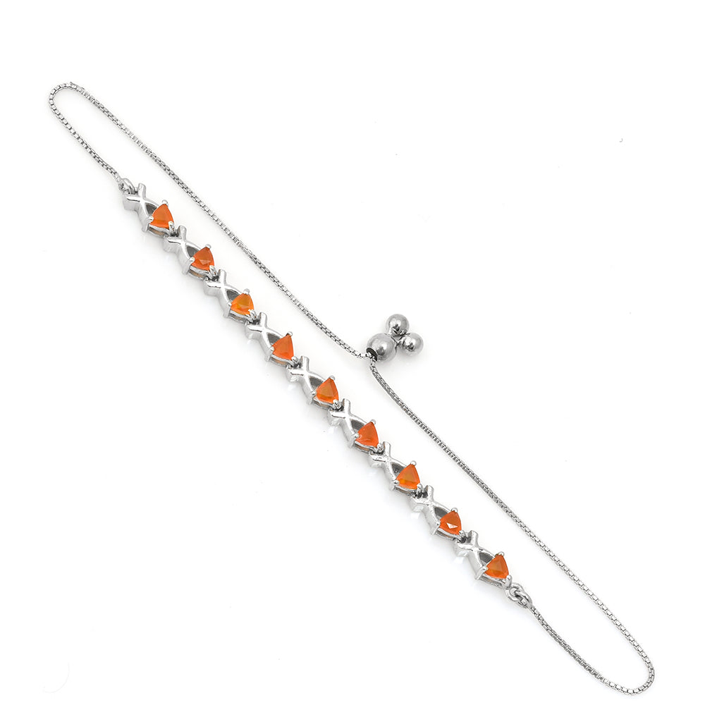 Pulsera de Plata con Ágata Roja 2 