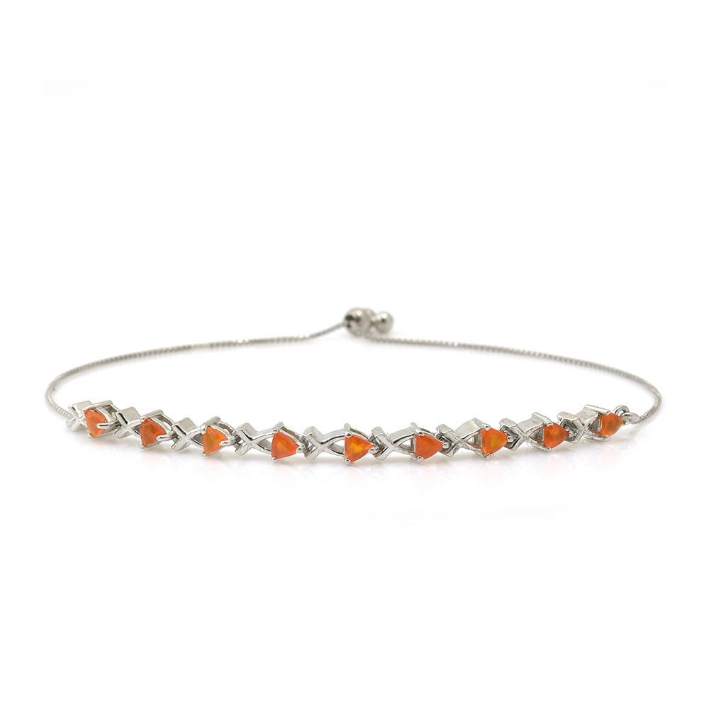 Pulsera de Plata con Ágata Roja 1 