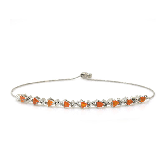 Pulsera de Plata con Ágata Roja