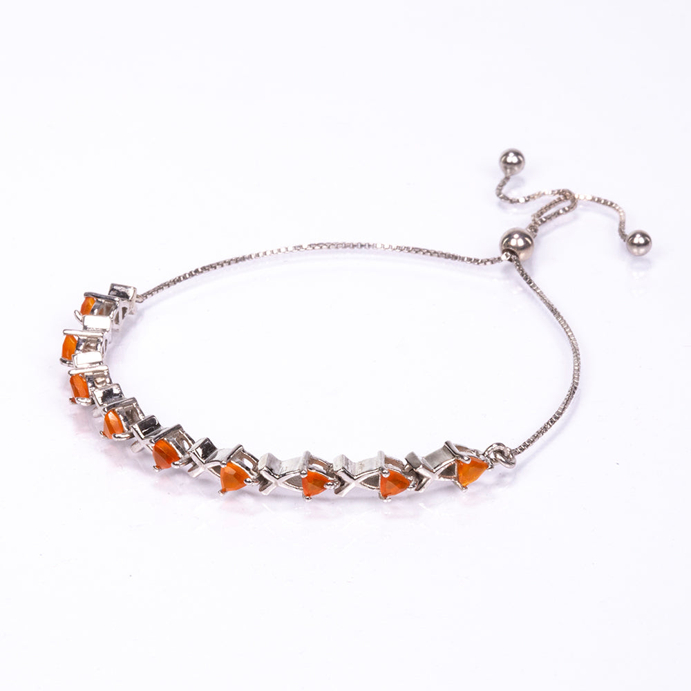 Pulsera de Plata con Ágata Roja 5 