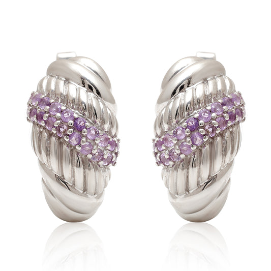 Pendientes de Plata con Amatista de Brasil