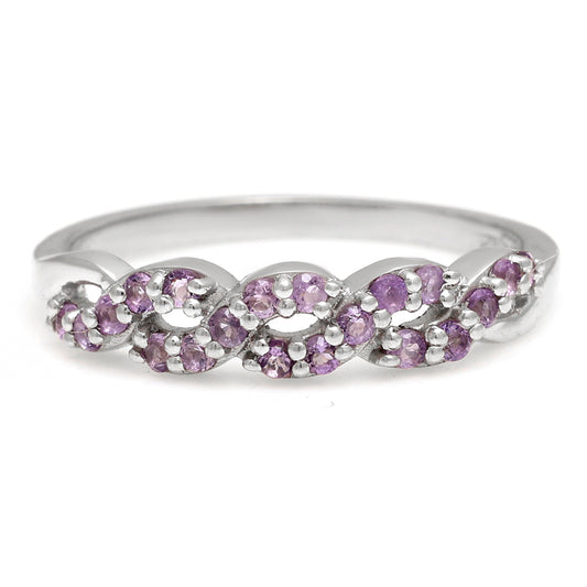 Anillo de Plata con Amatista de Brasil