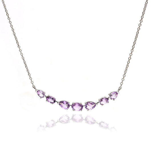 Collar de Plata con Amatista de Brasil