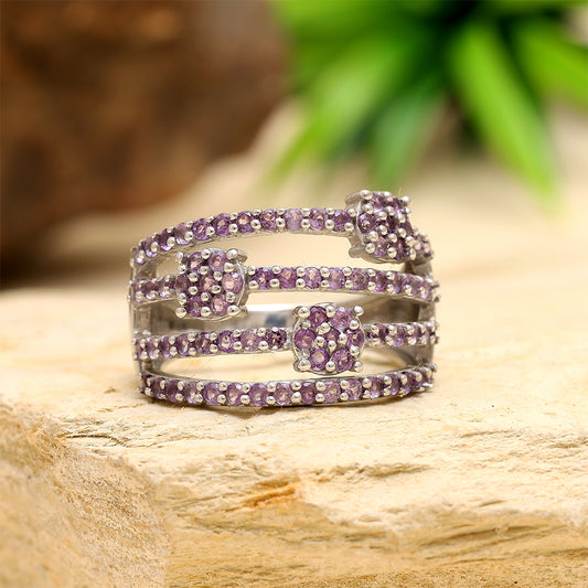 Anillo de Plata con Amatista de Brasil