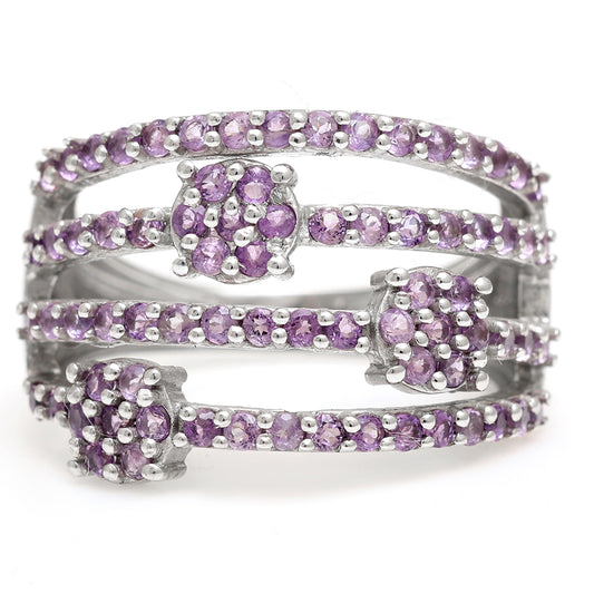 Anillo de Plata con Amatista de Brasil