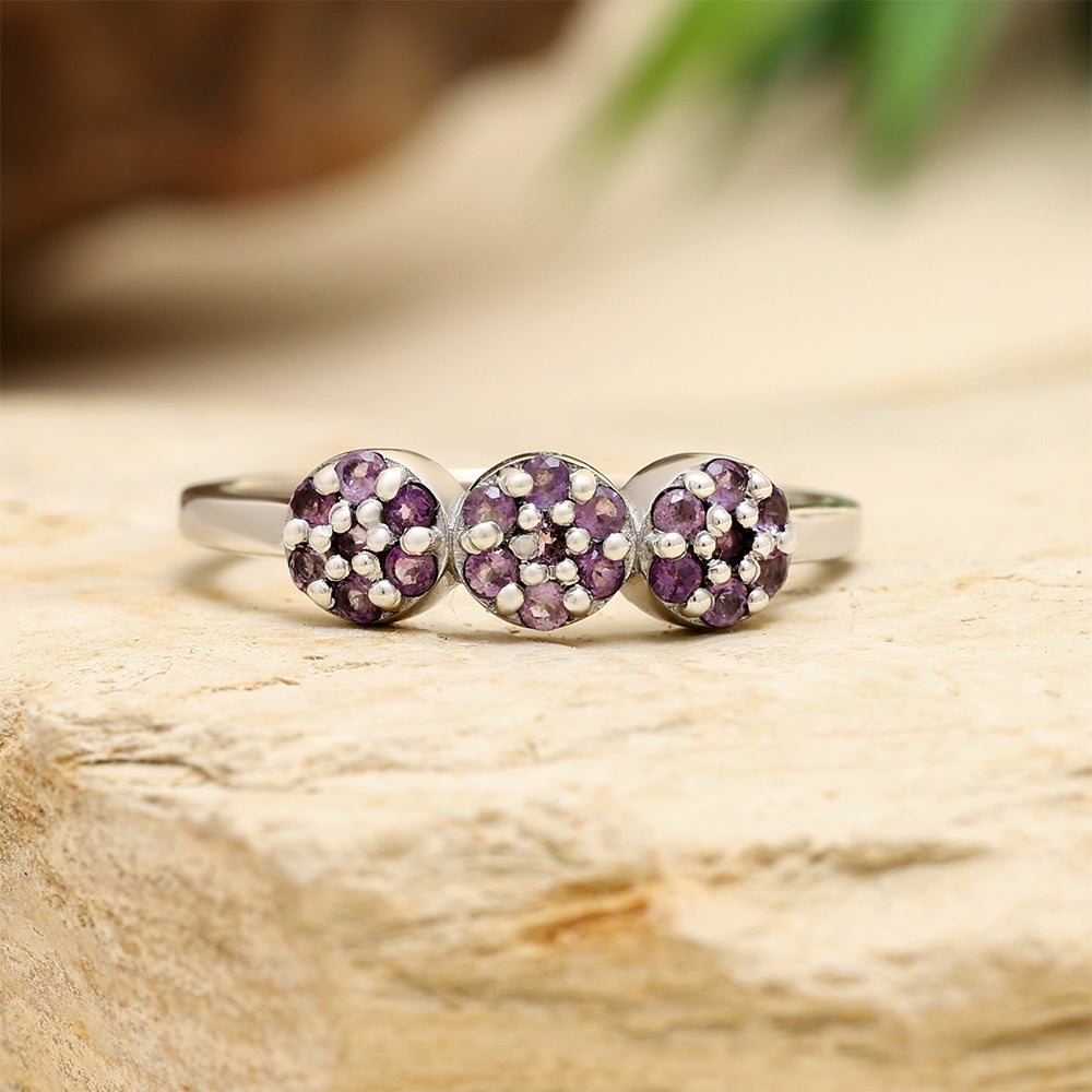 Anillo de Plata con Amatista de Brasil