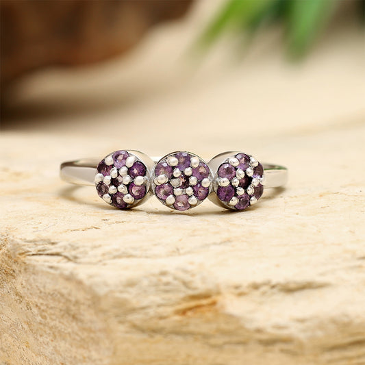 Anillo de Plata con Amatista de Brasil