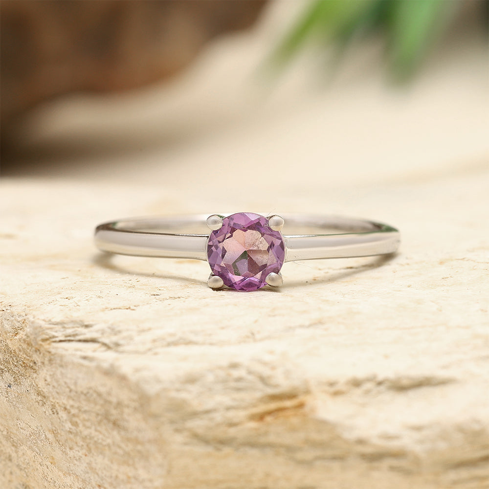 Anillo de Plata con Amatista de Brasil