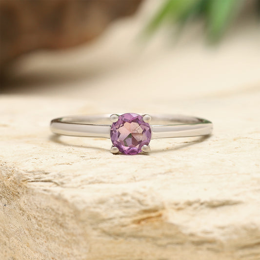 Anillo de Plata con Amatista de Brasil