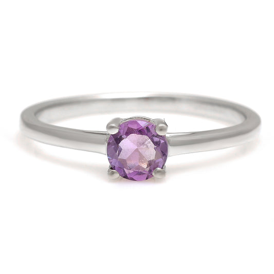 Anillo de Plata con Amatista de Brasil