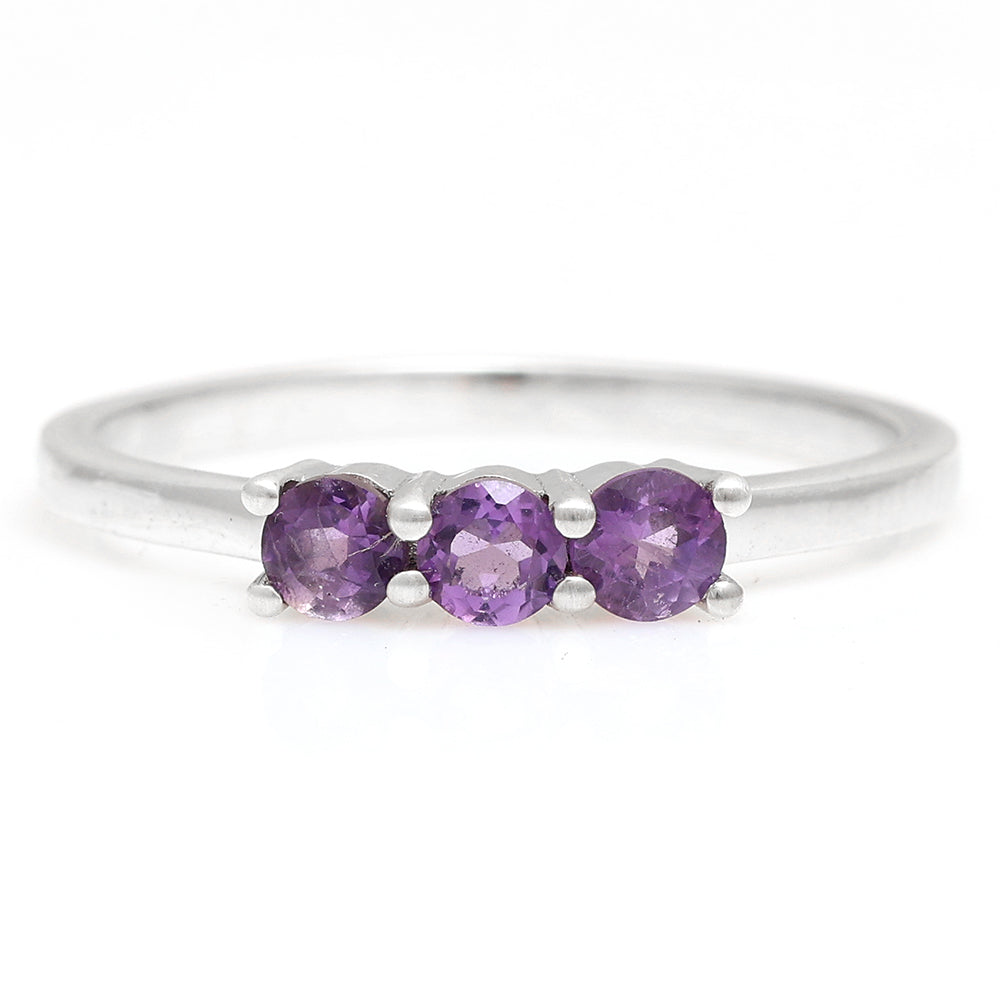 Anillo de Plata con Amatista de Brasil