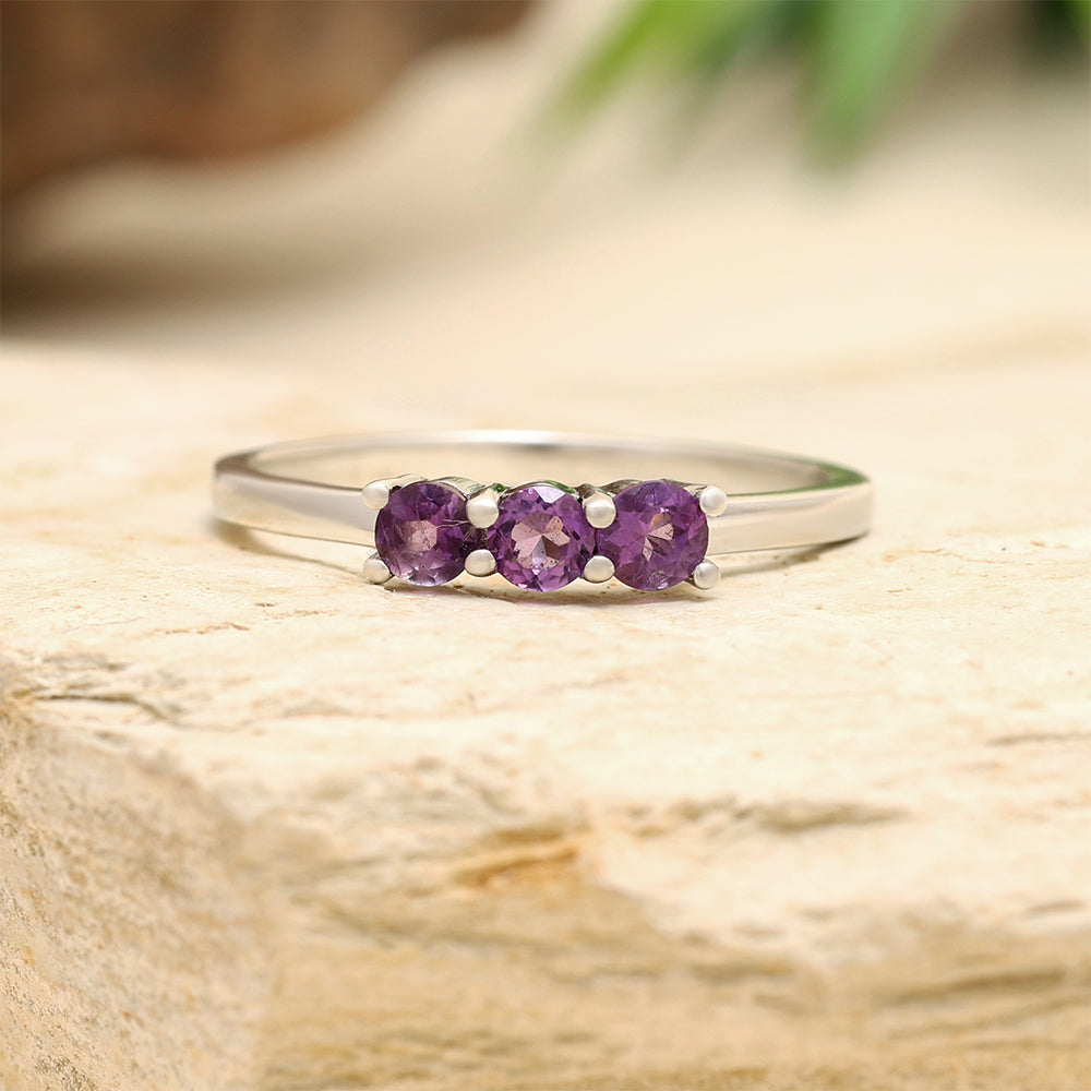 Anillo de Plata con Amatista de Brasil 2 