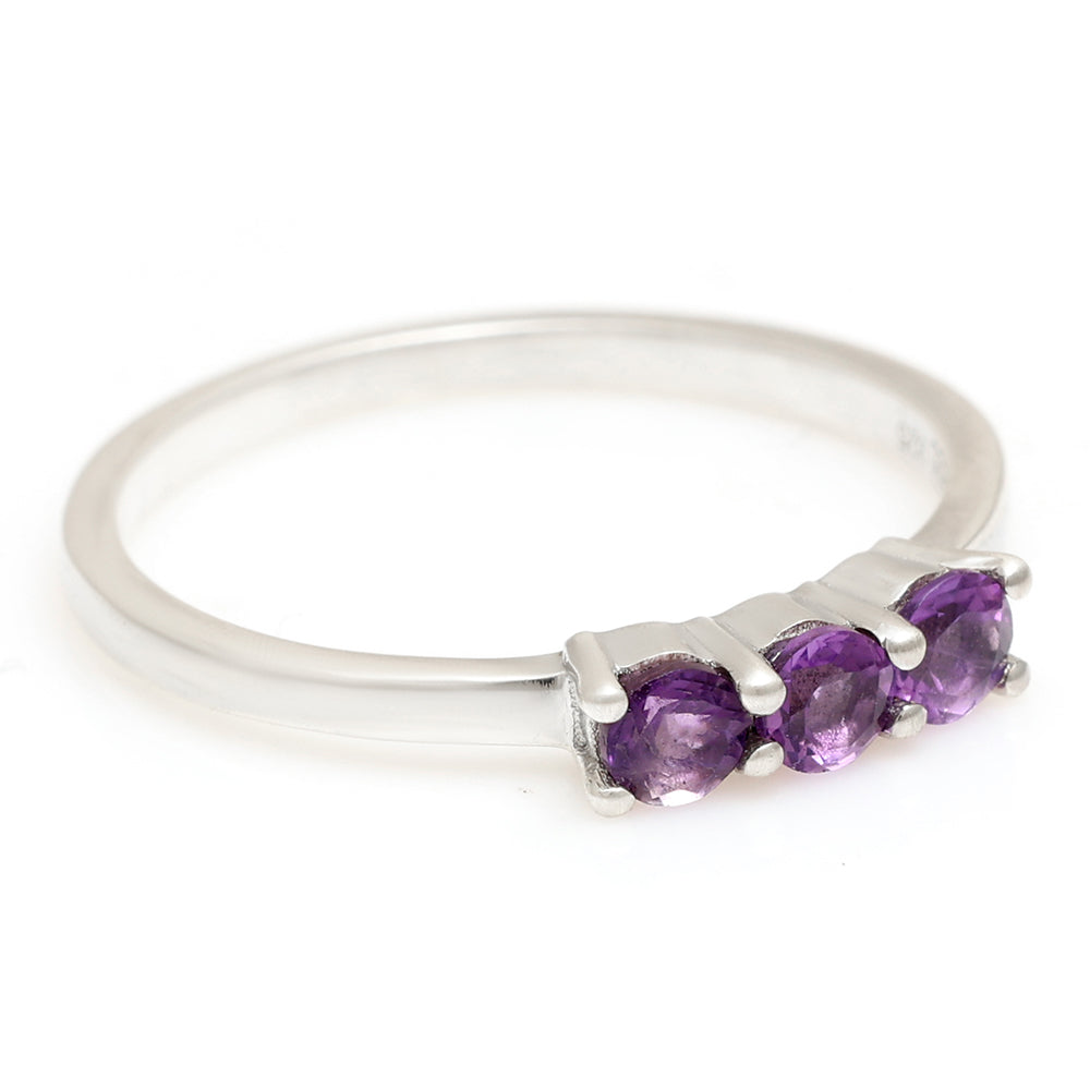 Anillo de Plata con Amatista de Brasil